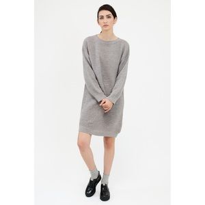 Micaela Greg Dove Grey Ripple Dress Sz S